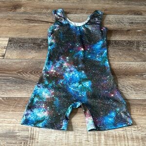 Girls Size 10 Gymnastics Dance One Piece Romper
